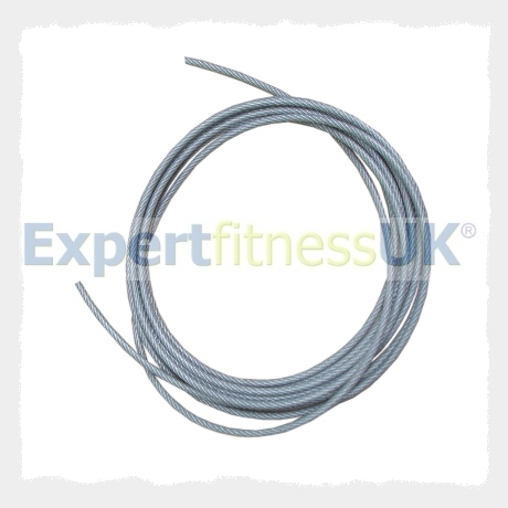 4mm CLEAR NYLON Coated to 5mm Gym Cable Wire Rope (per metre)