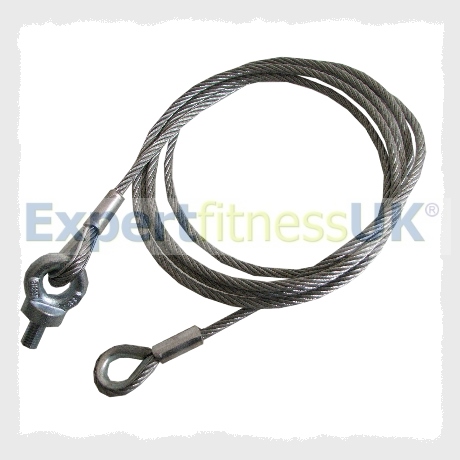 PowerSport Calf/Hack MultiGym 2 Station Gym Cable Wire Rope - (1 of 2 Cables Used)