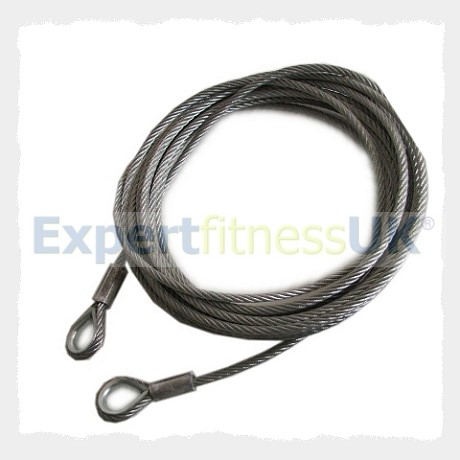 PowerSport Leg Extension 2 Station MultiGym Gym Cable Wire Rope - (Early Version Rear Section)